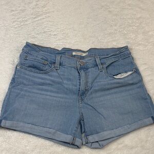 Women's Levi Light Blue Denim Shorts